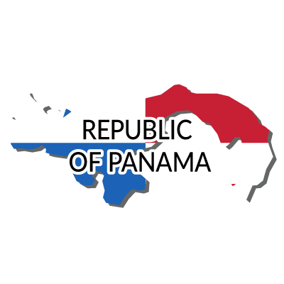 パナマ共和国無料フリーイラスト｜英語・国旗付